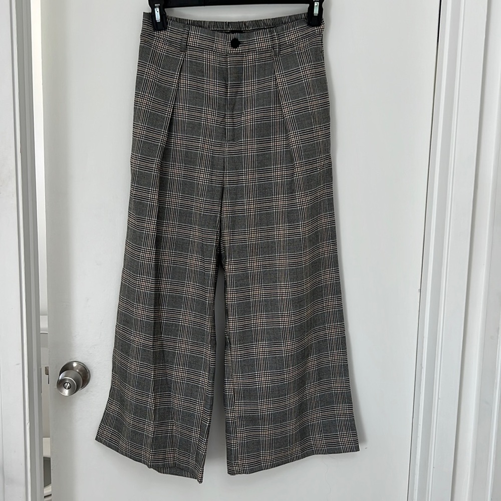 Zara wide leg ankle pants
